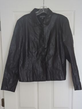 Classiques Entier Nordstrom Black Leather Jacket Size Large